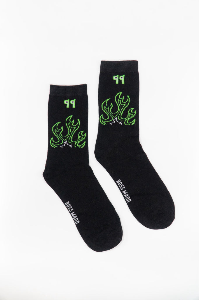 BO99MANN FIRE SOCKS - BLACK