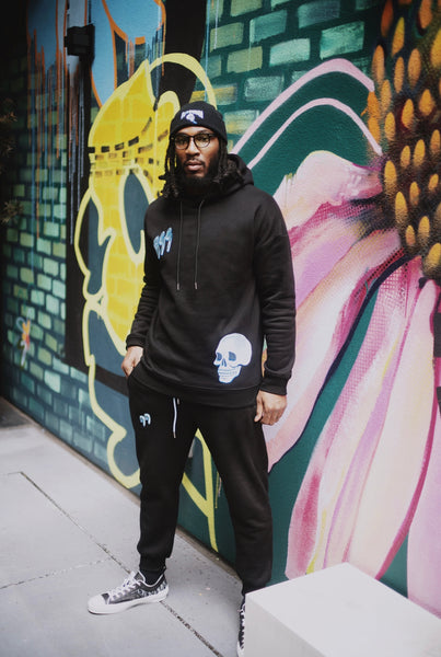 Skull Sweatpants- Blue