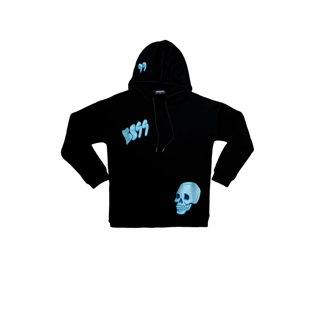 BLUE SKULL HOODIE